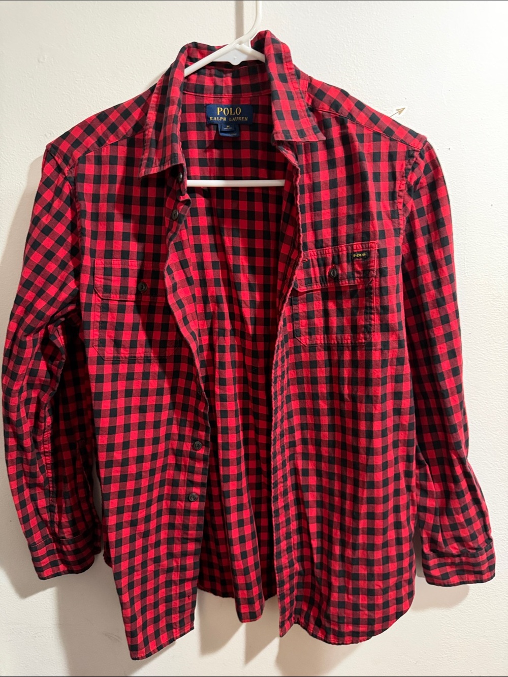 Polo by Ralph Lauren Red and Black Plaid Button-Down Shirt